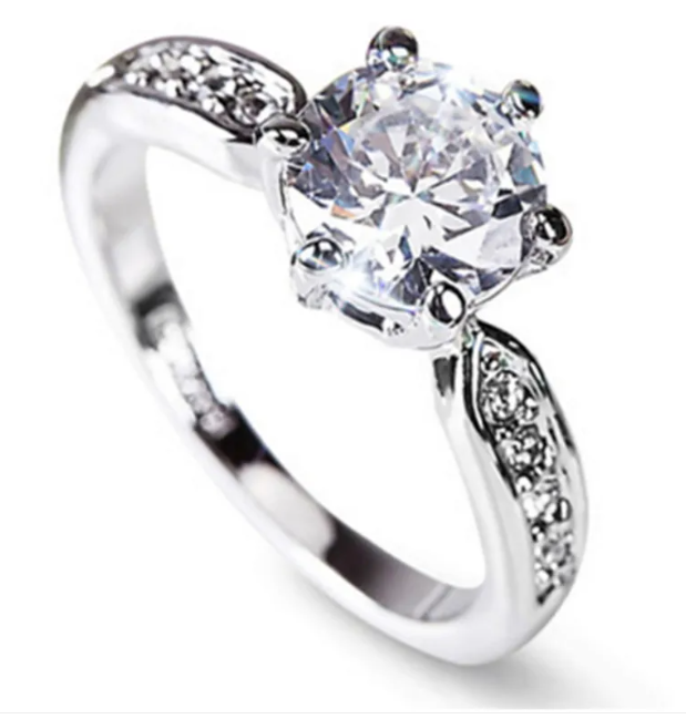 Classic Six-Claw Moissanite Ring