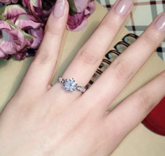 Classic Six-Claw Moissanite Ring