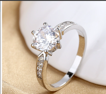 Classic Six-Claw Moissanite Ring