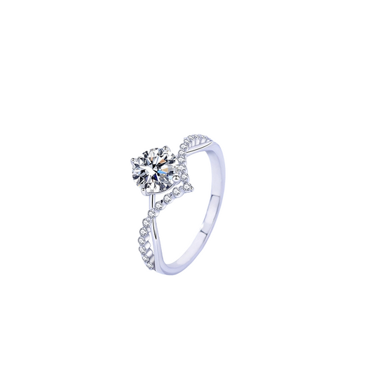Affordable Luxury Style 925 Sterling Silver Moissanite Ring