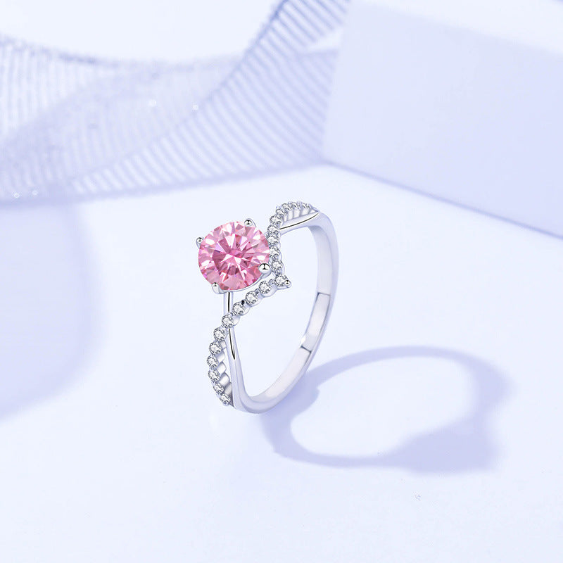 Affordable Luxury Style 925 Sterling Silver Moissanite Ring